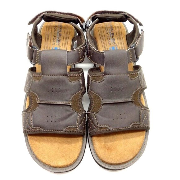 Nunn Bush Lites Brown Memory Foam Adjustable Slip On Sandals Shoes Men\'s 13 M main image 8